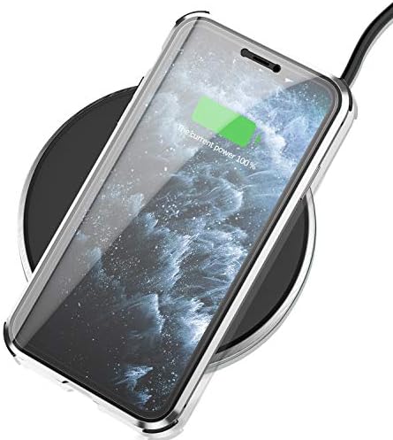 Manyetik iPhone için kılıf 11 Pro Max Durumda Temizle Dahili ekran koruyucu Cam Anti mavi ışık koruyucu 360 Tam Vücut mavi ışık