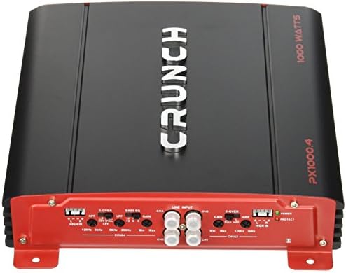 Crunch PX1000. 4 Güç Amplifikatörü (Sınıf Ab, 4 Kanal, 1,000 Watt), 3.70 inç. x 12.60 inç. x 10.80 inç.