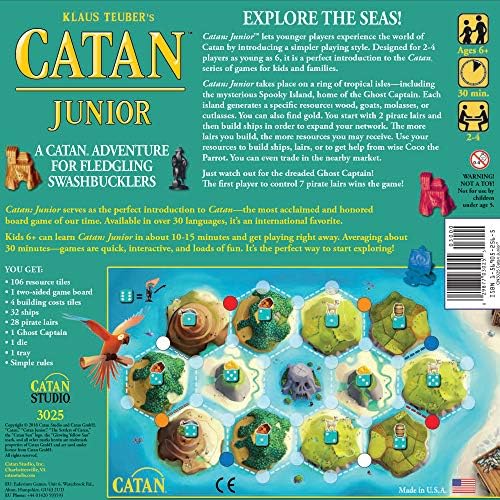 CATAN Junior Masa Oyunu / Çocuklar için Masa Oyunu / Çocuklar için Strateji Oyunu / Aile Masa Oyunu / Çocuklar için Macera Oyunu