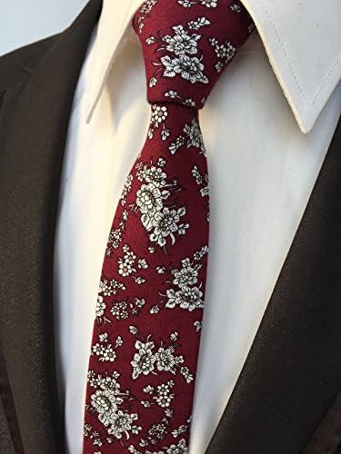 Secdtie erkek Sıska kravat Moda Nedensel Pamuk çiçek baskılı Keten Kravat