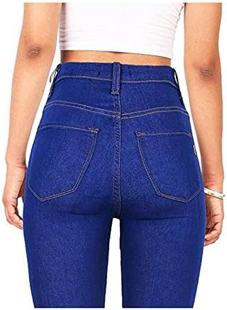 Andongnywell Yüksek Rise Butt Lift Skinny Jeans Kadınlar ıçin Yüksek Bel Streç Denim Pantolon Tayt ıle Fermuar Cepler