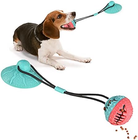 Senfhome Köpek Çiğnemek Vantuz Oyuncak Köpek Tedavi Dağıtıcı ile bir Dayanıklı Köpek Halat Oyuncaklar Açık Kapalı (Mavi ve Kırmızı