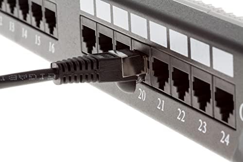 CablesAndKits-Korumalı (STP) Cat6 Ethernet Kablosu, Önyükleme, Ceket: PVC (cm), 0,5 ft, Siyah, Saf Bakır, RJ45 Bilgisayar ve