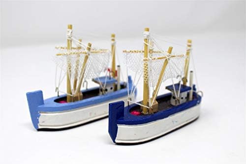 Diken Açık Mavi Koyu Mavi Yelkenli Tekne Minyatür Yat Denizcilik Süsleme