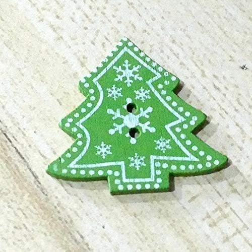 Noel ağacı Pentagram aşk şekli ahşap düğmeler DIY dikiş el sanatları DecorationsChristmas ağacı dayanıklı