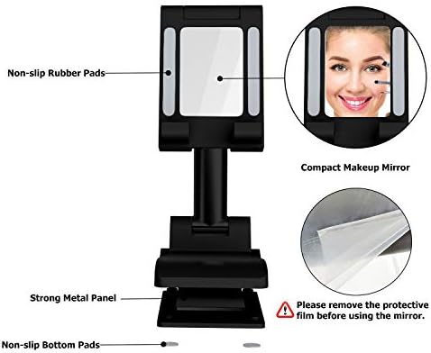 Eranova Telefon Standı Katlanabilir Masa Telefonu Tutacağı Kompakt Ayna ile Ayarlanabilir Açı Yüksekliği Kaymaz Tasarım iPhone