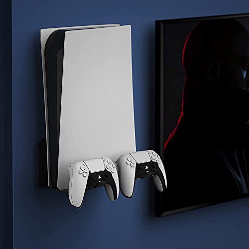SNİPELAB Duvar montaj braketi PlayStation 5 PS5 ile uyumlu iki denetleyici tutucu ile birlikte gelir
