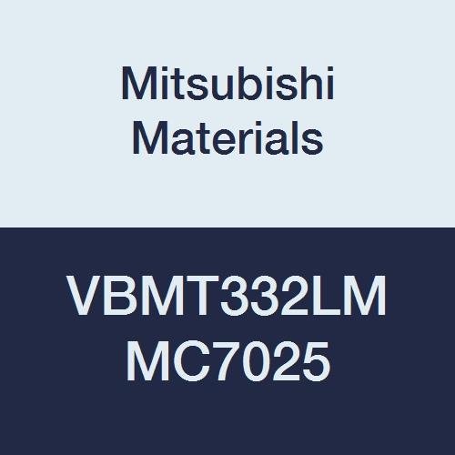 Mitsubishi Malzemeleri VBMT332LM MC7025 VBMT Karbür VB Tipi Delikli Pozitif Tornalama Ucu, Kaplamalı, Eşkenar Dörtgen 35°, Sınıf