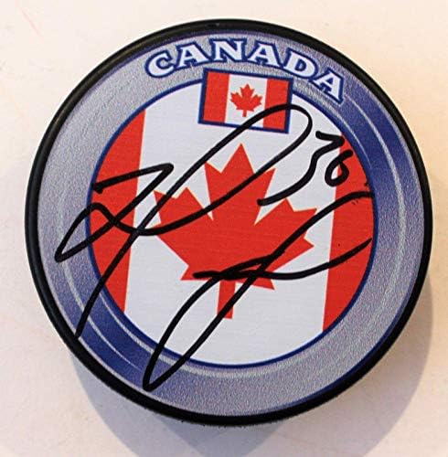 Matt Murray İmzalı Team Canada Hokey Diski w / COA Pittsburgh Penguins 5-İmzalı NHL Diskleri