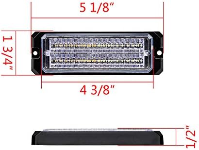 12-24 V 32 - LED Süper Parlak Acil Uyarı Dikkat Tehlike Inşaat IP68 Amber beyaz çakarlı lamba Bar 16 Yanıp Sönen Modu Araba Kamyon