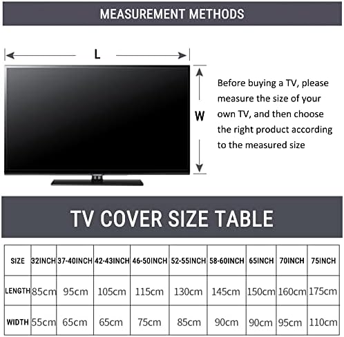 Evrensel TV Kapak için Kapalı Oturma Odası Dekorasyon, toz Geçirmez TV Ekran Koruyucu için 32 için 75 inç LED, LCD, OLED Akıllı