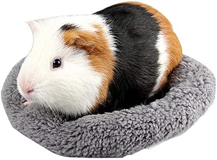 HongGun Hamster yuva, Hamster Yatak Mat Dairesel Şekilli Sıcak Yumuşak Rahat Yıkanabilir PP+Kadife Fareler için, Kobay ve Diğer
