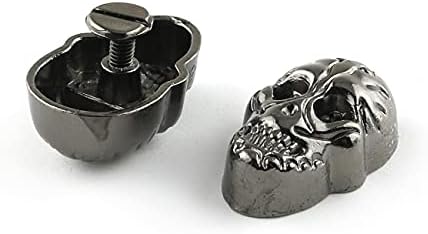 E-üstün 6 pcs Punk Kafatası Hızlı Çiviler Dekoratif Perçin deri el Sanatları çanta kemeri Konfeksiyon Şapka Ayakkabı Dekor DIY,