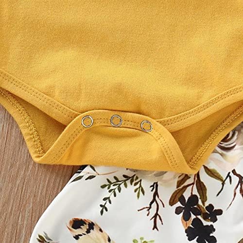 Bebek Kız Giysileri Yenidoğan Yaz Bebek Kıyafetler 3 Adet Çiçek Pantolon + Kısa Romper Tulum + Kafa Bandı