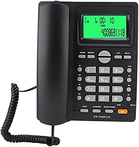Arayan Kimlikli Kablolu Telefon, Hızlı Arama Özelliğine Sahip Pil Yok, Sessiz, Duraklatma/Bekletme Fonksiyonu, Ev için Masa Telefonu