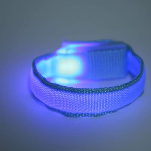 Gece Çalışan Kızdırma Bandı Gece Lambası Kol Bandı, LED Spor Bileklik Spor için Spor için Kanca ve Halka Tasarımı Açık Hava Sporları