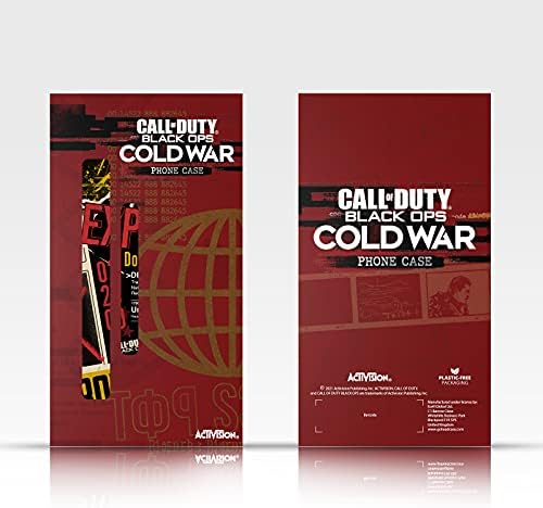 Kafa Kılıfı Tasarımları Resmi Lisanslı Activision Call of Duty Black Ops Soğuk Savaş Kafatası Rozetleri Deri Kitap Cüzdan Kılıf