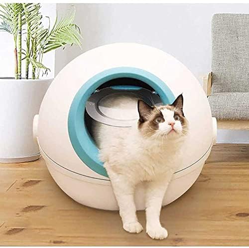 XİAOSHİDAİ Yaratıcı uzay kapsülü Tasarım için Kedi kum kabı Süper Kendi Kendini Temizleyen Kedi Tuvalet Kolay Bakım Sıçrama Geçirmez