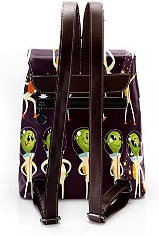 Uzay Yabancılar komik moda omuz çantası Sırt Çantası PU deri Kadın kızlar bayanlar sırt çantası seyahat çantası