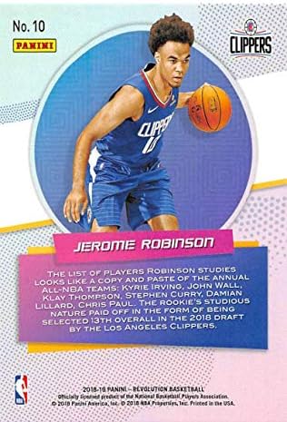 2018-19 Panini Devrimi Çaylak Devrimi Basketbol 10 Jerome Robinson Los Angeles Clippers Resmi NBA Ticaret Kartı Panini Tarafından