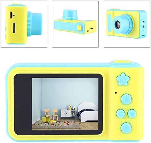 Teror Çocuk Kamera, Mini Sevimli 2 İnç Renkli Ekran HD 1080P Çocuk Çocuk Oyuncak Dijital Video Kamera (Mavi)