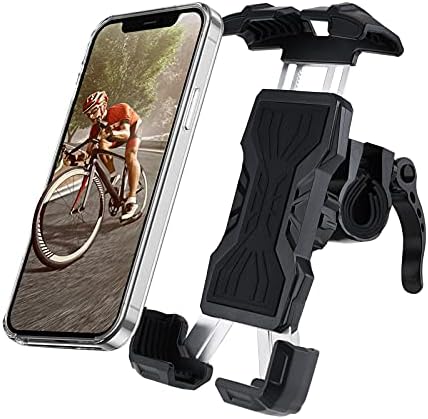 Bisiklet Telefon Dağı, Tam Koruma ve Süper Kararlı Motosiklet Telefon Dağı Evrensel Gidon Bisiklet Cep Telefonu Tutucu 360° Dönebilen