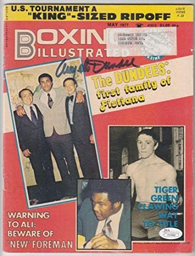 Angelo Dundee, B&E Hologram İmzalı Boks Dergileri ile Mayıs 1977 Boxing Illustrated Magazine Auto'yu İmzaladı