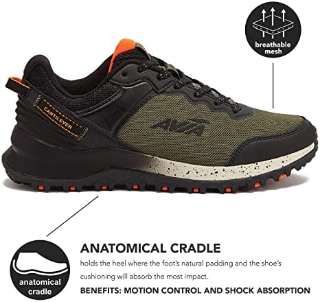Avia Ultra Erkek Trail Koşu Ayakkabıları, Erkekler için Hafif Nefes Mesh Sneakers