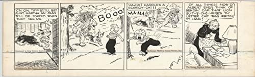 Cap Stubbs ve Tippie Orijinal Mürekkep Günlük Çizgi Roman Sanatı İmzalı ve Edwina Dumm tarafından Çizilmiş 1946 227