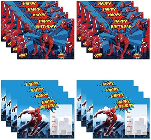 16 PCS Parti Davetiyeleri Kartları için Erkek Kız Doğum Günü Parti Malzemeleri Süslemeleri 5 × 7 İnç(16 pcs Zarf Ücretsiz)