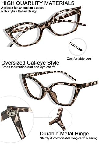 MARE AZZURO Kedi Göz okuma gözlüğü Kadın Sevimli Okuyucular 0 1.0 1.5 2.0 2.5 3.0 3.5