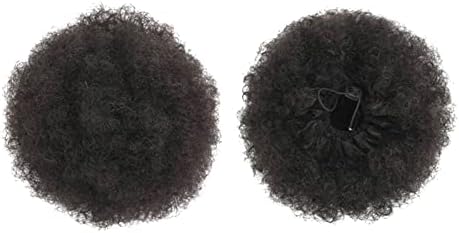 İpli Saç Bun Saç Scrunchies At Kuyruğu Uzatma Siyah Kadınlar için Tousled Updo Dağınık Bun Postiş Kısa Sentetik Afro Puf At Kuyruğu