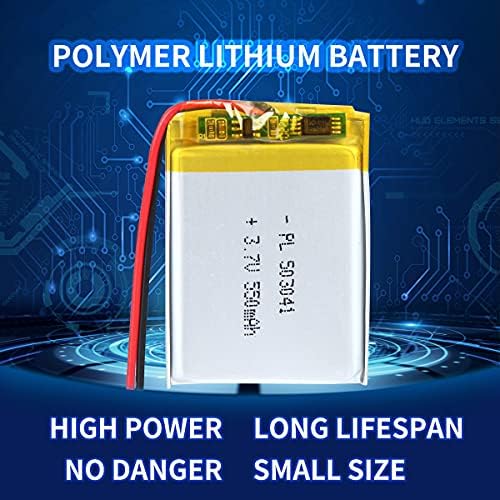 YTKavq 3.7 V 550 mAh Pil 503041 Lityum Polimer İyon Şarj Edilebilir Li-Ion Li-Po Pil ile 2 P PH 2.0 mm Pitch Bağlayıcı
