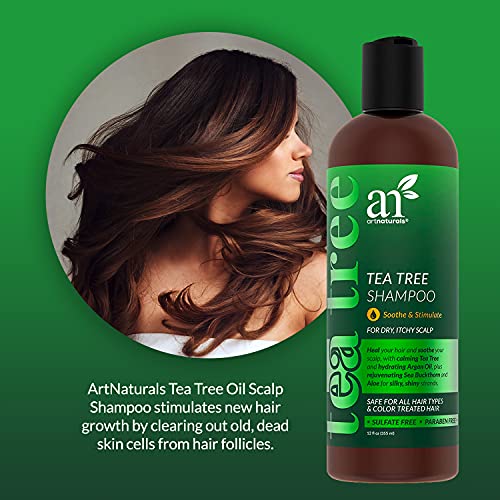 artnaturals Çay Ağacı Şampuanı - (12 Fl Oz) - %100 Saf Terapötik Sınıf Çay Ağacı Esansiyel Yağı ile üretilmiştir.