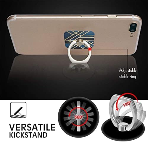 Soyut Geometrik Çizgili Cep Telefonu Halka Tutucu Parmak Standı 360° Rotasyon Metal Halka Kavrama, Tüm Smartphone ile Uyumlu