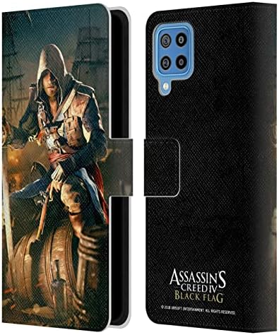 Kafa Kılıfı Tasarımları Resmi Lisanslı Assassin's Creed Edward Savaştan Sonra Siyah Bayrak Anahtar Sanat Deri Kitap Cüzdan Kılıf