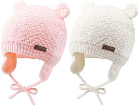 Duoyeree çocuklar bebek şapka yumuşak sıcak kablo örgü bere yürümeye başlayan çocuk kız sonbahar kış şapka