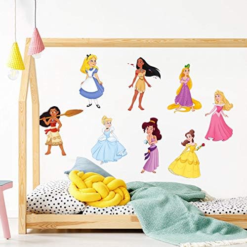 decalmile 8 Prenses duvar çıkartmaları Kız Duvar Çıkartmaları Bebek Kreş Çocuk Yatak Odası Duvar Dekor