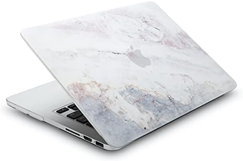 KECC MacBook Pro Retina 15 inç Kılıf Kapak ile Uyumlu 2012-2015 Yayın A1398 Plastik Sert Kabuk + Klavye Kapak + Kol (Beyaz Mermer