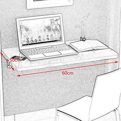 LTJTVFXQ-raf Duvara Monte Katlanır Masa çocuk Çalışma Masası Bilgisayar Masası Bar Masası Duvar Asılı Masa Beyaz (Boyut: 10050