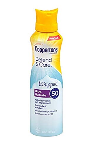 Coppertone Güneş Koruyucu Savunmak ve Bakım Çırpılmış Ultra Hidrat SPF 50, 5 oz