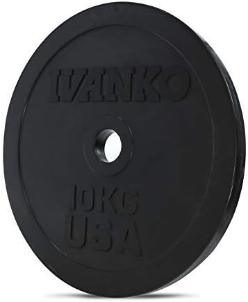 Ivanko Olympic Training Plate, 10 KG, Kauçuk, Siyah (Çift)