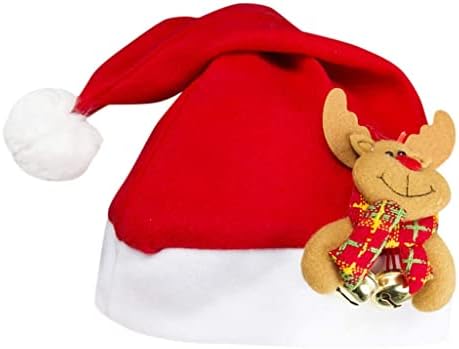 Noel Şapka Çocuk Ren Geyiği Kardan Adam Çan Unisex Noel Baba Şapka Noel Kostüm Partisi ve Tatil Olay için Noel Kap (C)