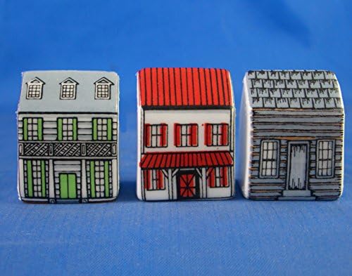 Porselen Porselen Koleksiyon - Minyatür Ev Yüksükleri Üç Kabin Seti