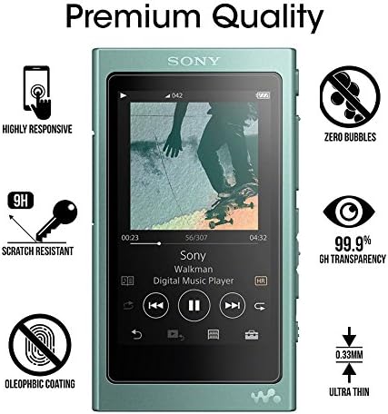NUPO Sony Walkman NW-A40 / NW-A30 Ekran Koruyucu, 9 H Sertlik Premium Temperli Cam Ekran Koruyucu ile Scratch Resist Anti Parmak