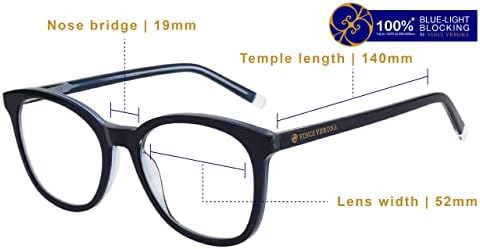 Vinci Verona Mavi ışık Engelleme Gözlükleri Erkekler / Kadınlar için Şeffaf Anti Göz Yorgunluğu, Parlama Azaltma ve UV Koruma