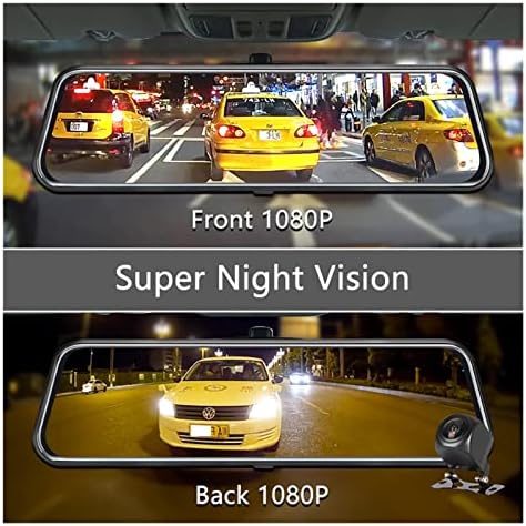 YKQJS-YQ Ayna Dash kamera için araç içi kamera DVR Sürüş Kaydedici 10 İnç Akışı Sürüş Kaydedici 1080 P HD Kaydedici WDR Sürüş