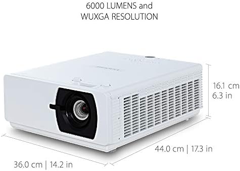 ViewSonic LS900WU 6000 Lümen Profesyonel WUXGA Networkable Lazer Projektör ile Yatay ve Dikey Lens Shift ve Keystone için Büyük